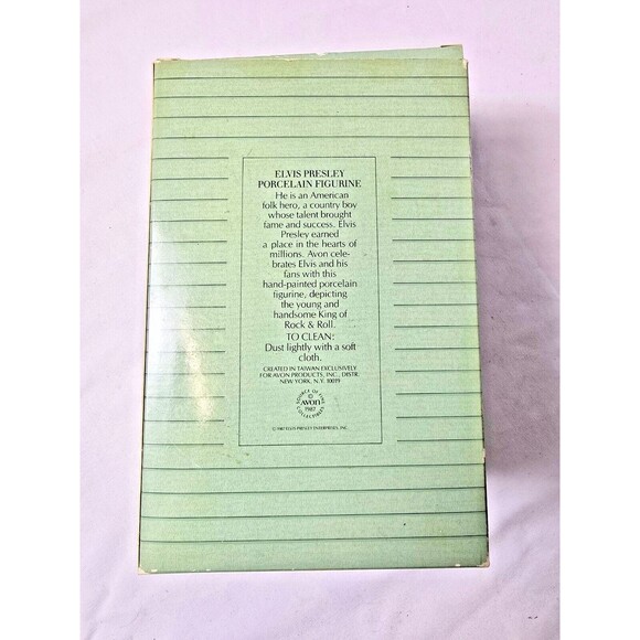 Elvis Presley Porcelain Hand Painted Figurine Avon VTG 1987 Memphis King Of Rock - Picture 11 of 11